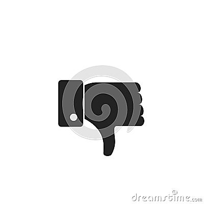 Dislike Glyph Vector Icon, Symbol or Logo. Vector Illustration