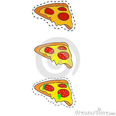 Web. Pizza detailed flat style web icon. Food collection. Stock Photo