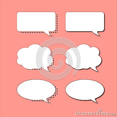 Set of speech bubbles in two different styles Stock Photo