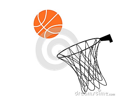 Web basketball and hoop Stock Photo