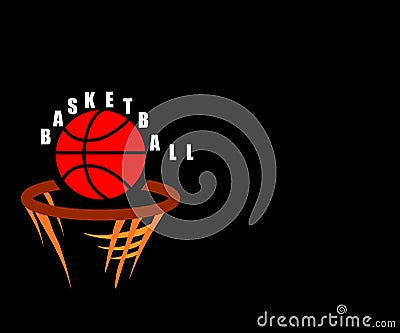 Web Vector basketball sport ball logo icon sun burtst print hand drawn vintage line art design Stock Photo