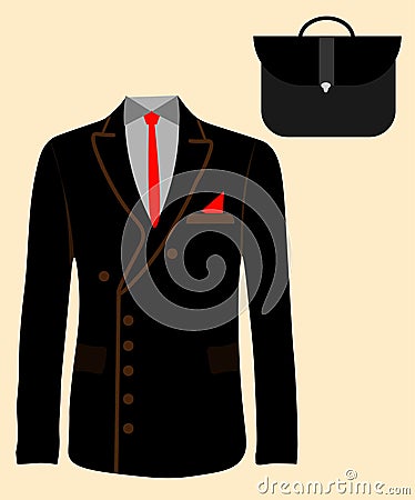 Web businessman shows the thumb up. Vector illustration. Cartoon Illustration