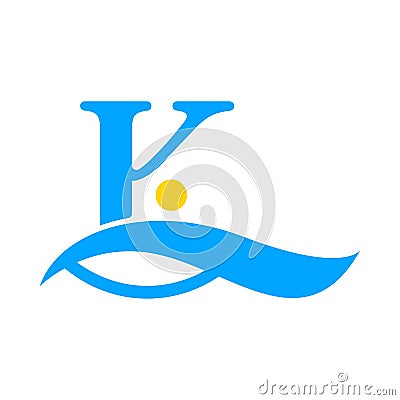 Logo Monogram For Resort or Beach Company Stock Photo