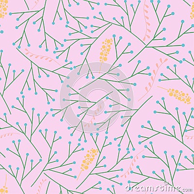 Delicate seamless pattern with flowers. Vector design. Vector Illustration