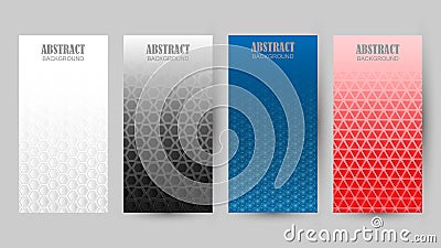 Collection of different color patterns in the background Vector Illustration