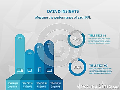 Infographics design template,3D Business concept with 4 steps or options, Vector Illustration