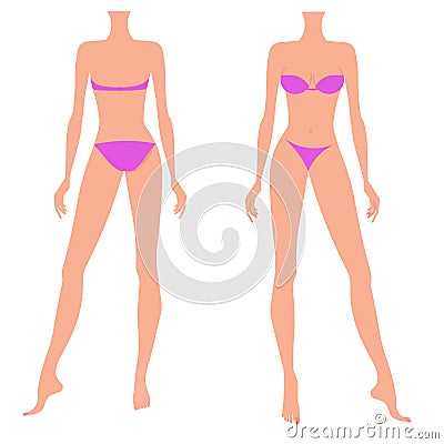 Web Girl is a beautiful figure on a white background. Silhouette of woman. Stock Photo