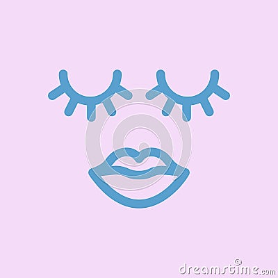 Beauty line vector icon isolated Vector Illustration