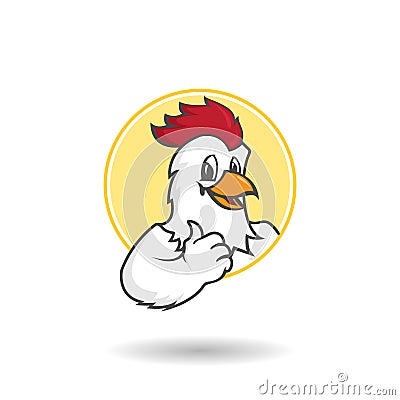 Chicken mascot logo template Vector Illustration