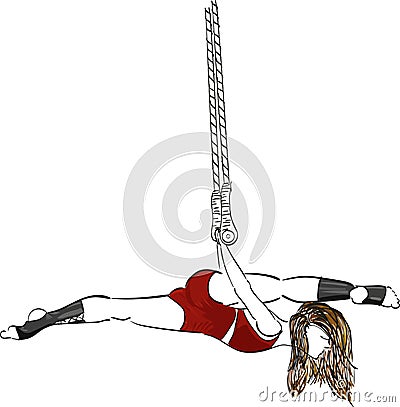 Trapeze split Stock Photo