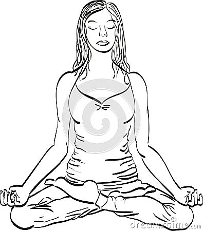 Lotus pose Yoga Stock Photo