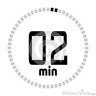 The minutes countdown timer Vector Illustration