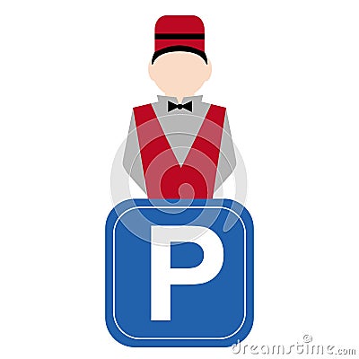 Valet silhouette symbol Vector Illustration