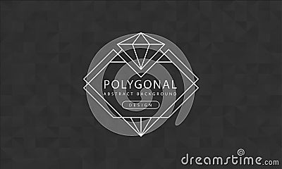 Abstract polygonal black background texture, black textured, banner polygon backgrounds, vector illustration Vector Illustration