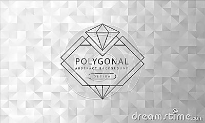 Abstract polygonal gray white background texture, gray white textured, banner polygon backgrounds, vector illustration Vector Illustration