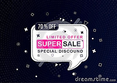 New concept sale or discount offer banner template design, Big sale special offer Vector Illustration