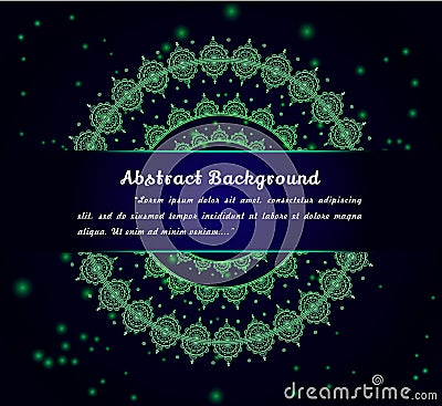 Abstract soft green gradient mandala design elements Stock Photo