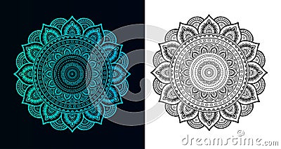 Set of Mandalas for coloring book. Decorative round ornaments Vector Illustration