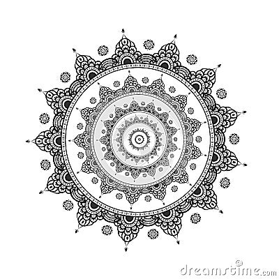 Mandalas for coloring book. Decorative round ornaments. Unusual flower shape Vector Illustration