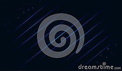 Abstract blue technology glowing lines background with particles Vector Illustration