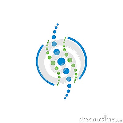 Creative Medical Chiropractic Concept Logo Design Vector Illustration