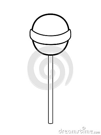 Lollipop, candy, sweets - vector linear picture for coloring. Outline. Hand drawing Vector Illustration