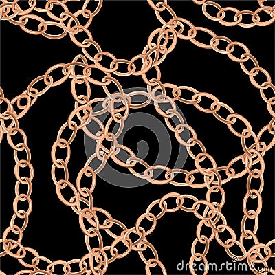 Trendy pattern with chains. Vector seamless texture. Stock Photo