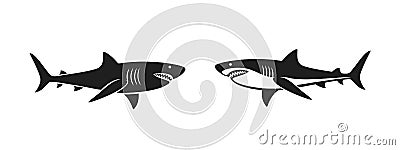 Shark logo. Isolated shark on white background Vector Illustration