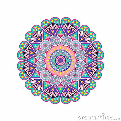 Flower Mandalas Vintage decorative elements Oriental pattern Stock Photo