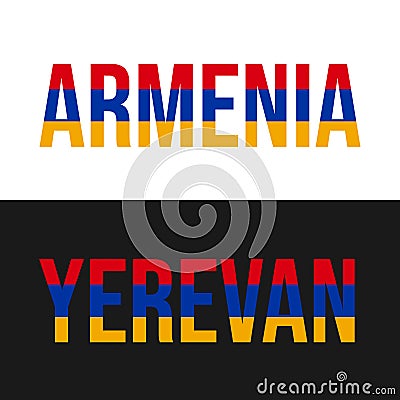 Armenia flag design. Nationality vector graphic illustration. Clip art world flag Vector Illustration