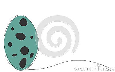 Easter background with blue eggs line drawn vector Vector Illustration