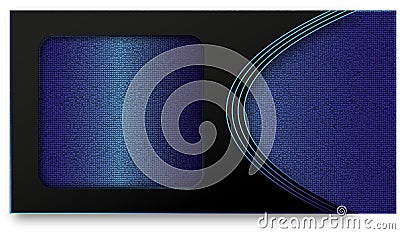 Background or business card blue metal and black with a hint of color Stock Photo