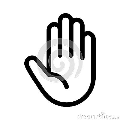 Hand Palm Icon. Vector Illustration Vector Illustration