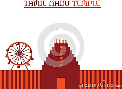 TEMPLE OF INDIA TAMILNADU TEMPLE GOPURAM TOWER OF TAMIL NADU TEMPLE ILLUSTRATION TEMPLE TOWER Stock Photo