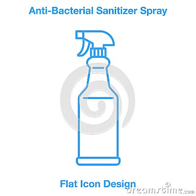 Anti-Bacterial Sanitizer Spray, Hand Sanitizer Dispenser, infection control concept. Sanitizer to prevent colds, virus, Coronaviru Vector Illustration