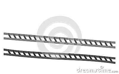 Railway Track Three Dimensional Illustration Vector Illustration