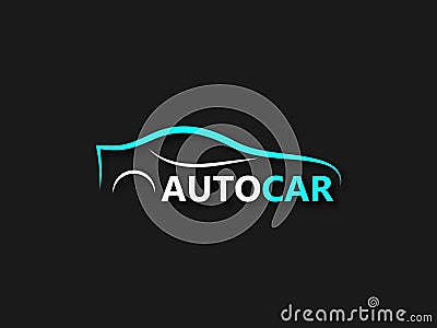 Car Logo Template - Auto Car Logo for Sport Cars, Rent, Wash or Mechanic Vector Illustration