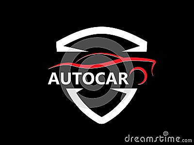 Car Logo Template - Auto Car Logo for Sport Cars, Rent, Wash or Mechanic Vector Illustration