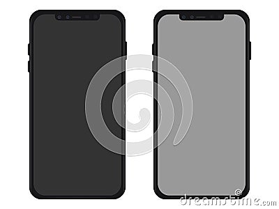 Apple iPhone 11 smartphone - Vector Flat Design of iPhone Mobile Phone Smart Phone Touch Screen Vector Illustration