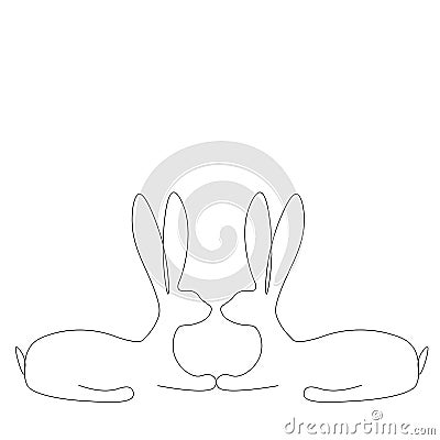 Bunny love animal design, vector illustration Vector Illustration