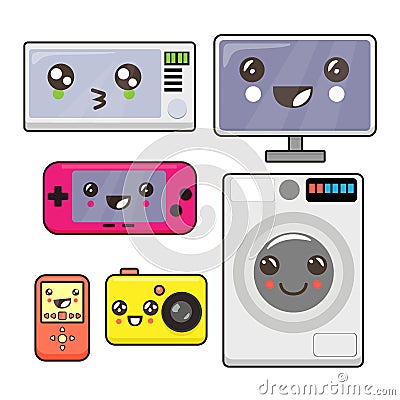 Funny illustrations of household appliances, Cartoon Illustration