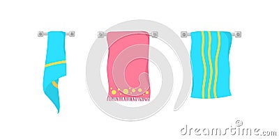 Towels hand towels. Vector Illustration