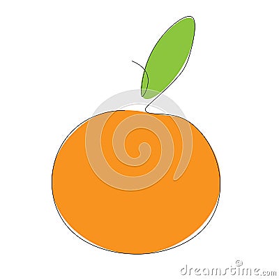 Orange mandarin fruit background, vector Vector Illustration