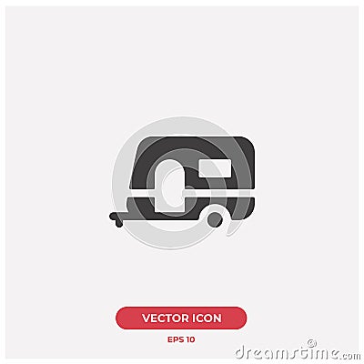 Transport, caravan, camping vector icon illustration. Ui/Ux. Premium quality. Vector Illustration