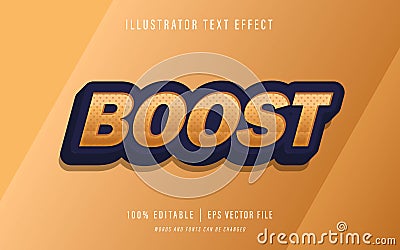 Boost text effect - editable text effect Vector Illustration