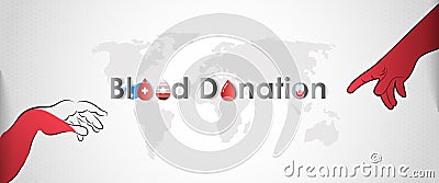 Blood donation design. Creative donor poster Vector Illustration