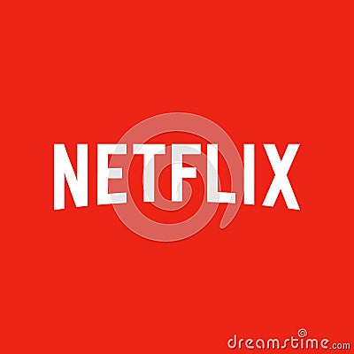 Netflix vector logo on red background Vector Illustration