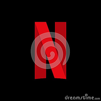 Netflix vector logo on red background Vector Illustration