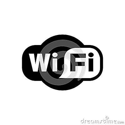 WiFi internet is available logo Vector Illustration