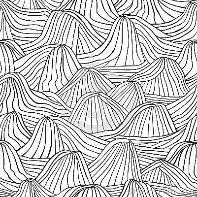 Abstract seamless pattern with grass tufts Vector Illustration